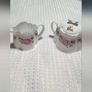 ZS & G EUC BAVARIA CHINA SUGAR & CREAMER SET